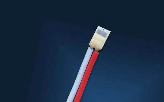 P1K0.216.2L.B.300 - Pt1000 F0.15等级（最高耐受温度 200°C），配备绝缘绞合线（颜色：红、白）