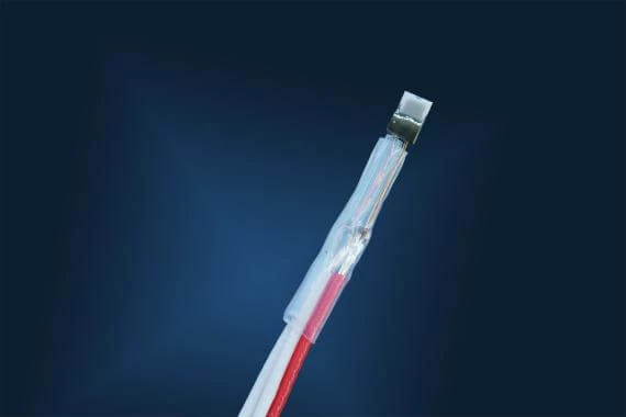 P0K1.216.2K.Y.300-4- Pt100  F0.1等级（最高耐受温度 600°C），带绝缘绞合线，规格为 2 根红色线 + 2 根白色线